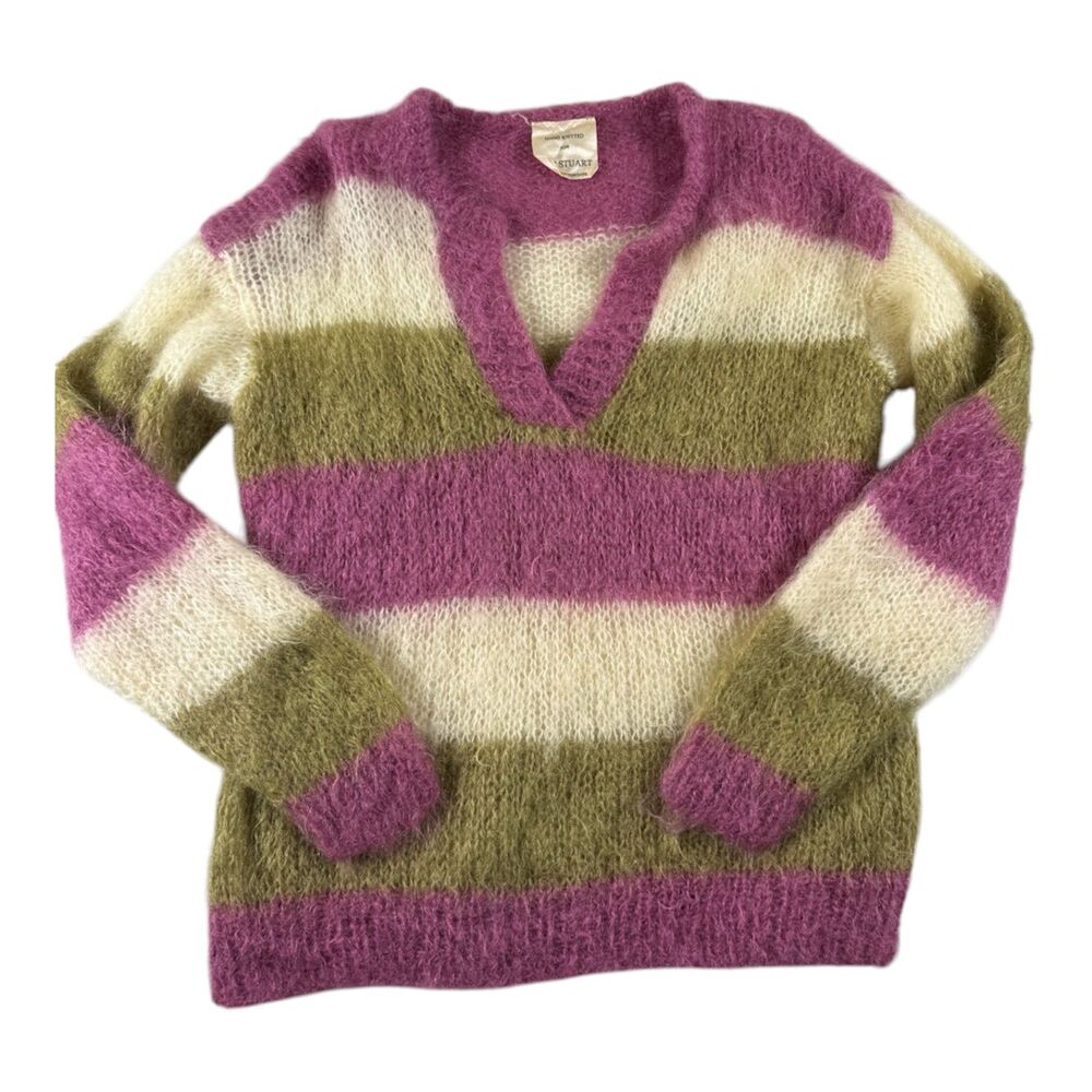 Vintage Jon Stuart Hand Knitted Cottage Mohair Sweater